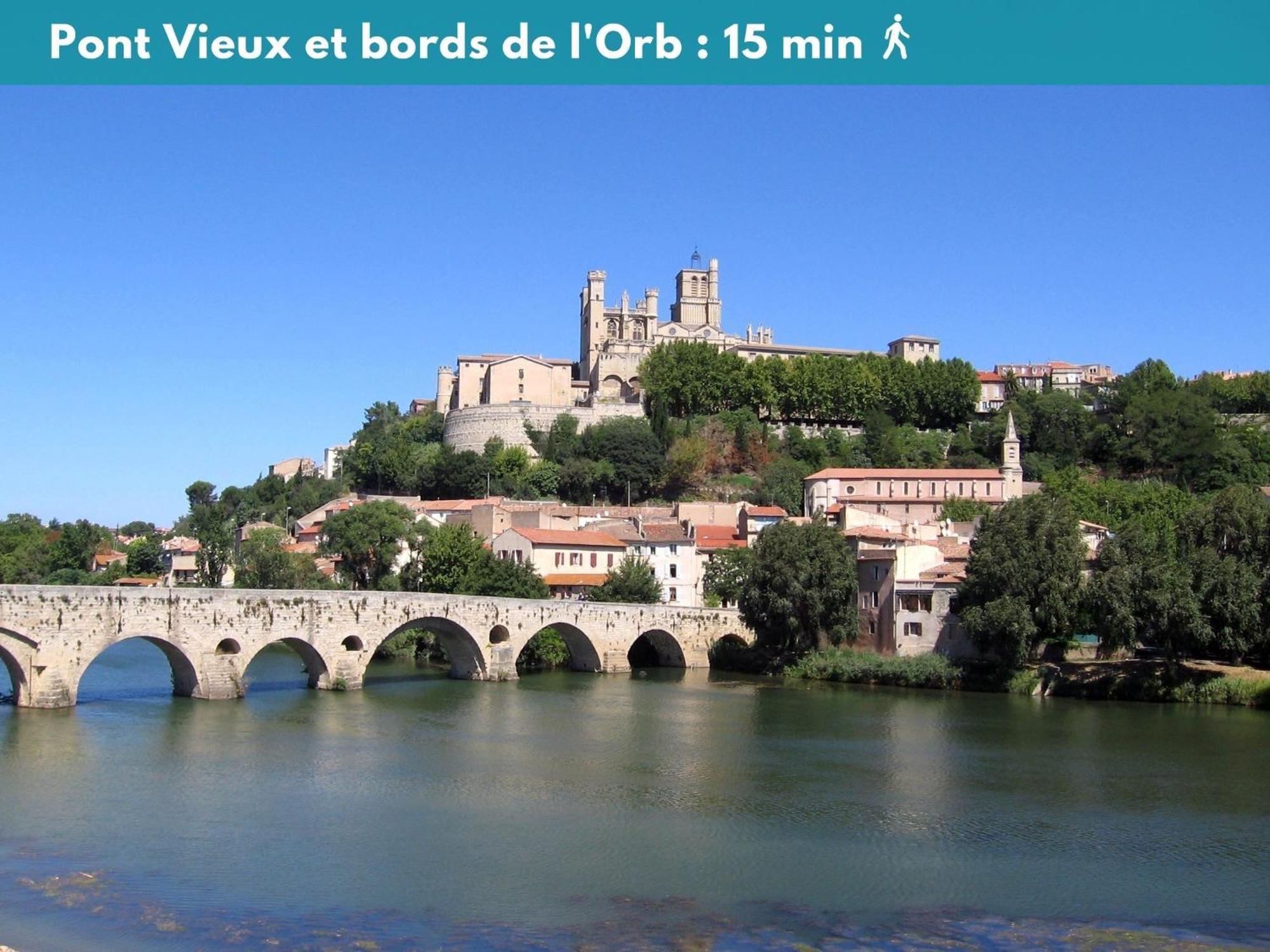 Charmant Studio Climatise 'Alma 1' - Beziers Centre - Wifi Fibre - Netflix Apartment Ngoại thất bức ảnh